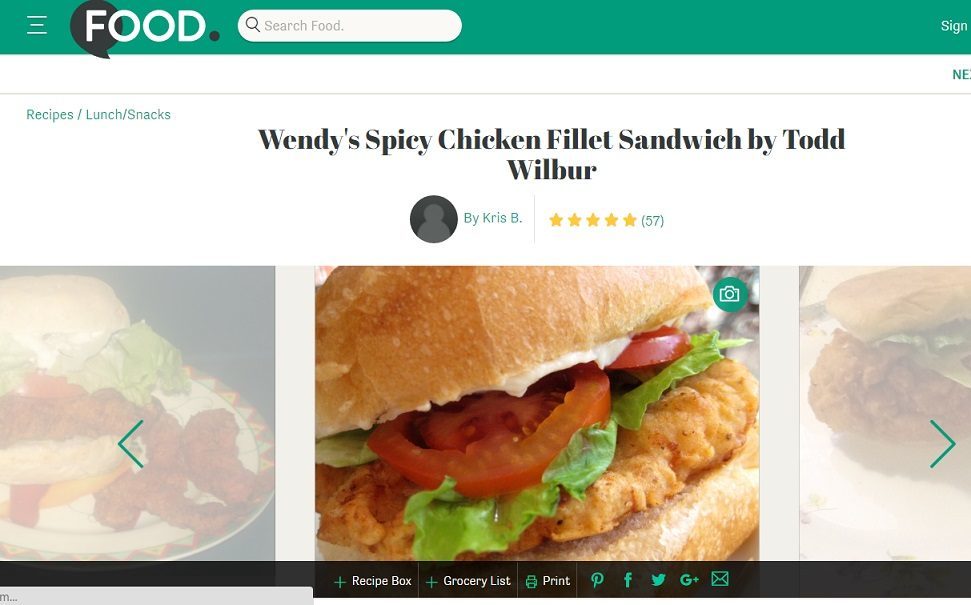 Wendys Spicy Chicken Sandwich