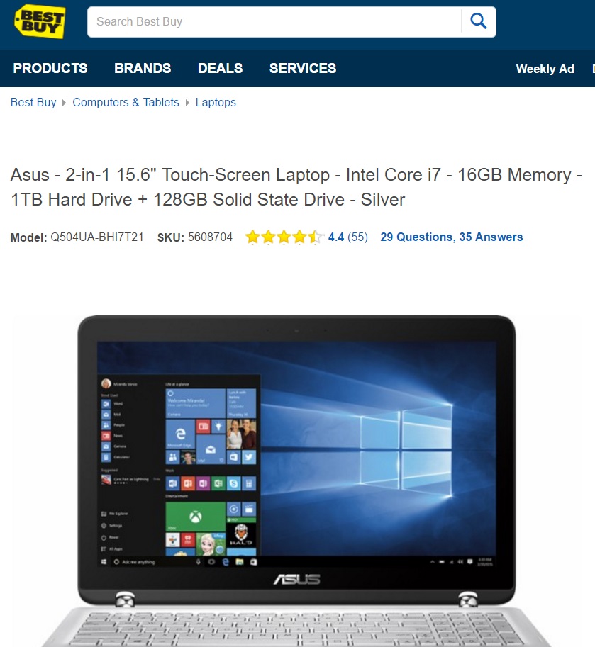 Asus 2 in 1 Laptop
