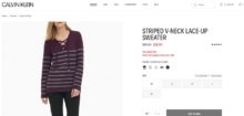 Calvin Klein Lace up Sweater