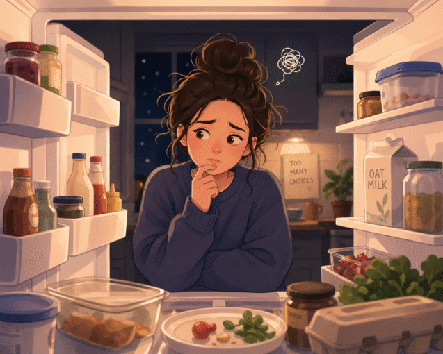Decision Fatigue - Looking into the refrigerator with no idea what to make.